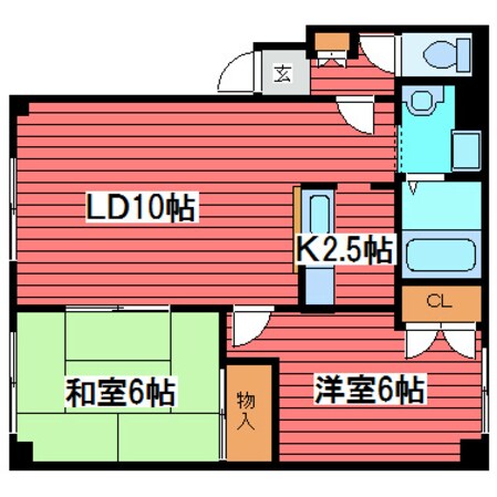 月寒パークハイツの物件間取画像